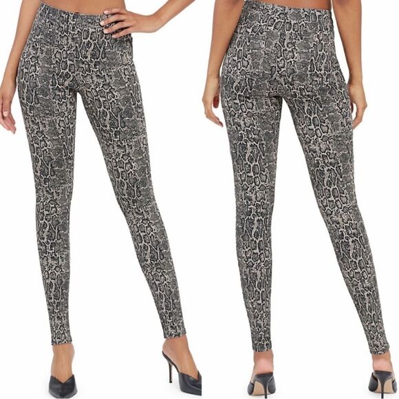 Spanx Jean-ish Ankle Legging Taupe Snakeskin - Picture 5 of 13